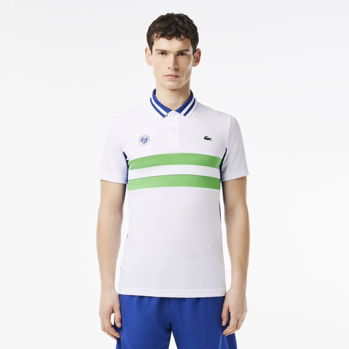 Roland-Garros Tenues De Tennis Hommes | Tenues De Tennis Hommes-Polo Performance homme Lacoste x - Blanc