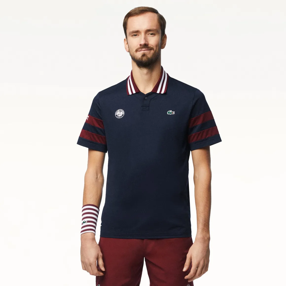 Roland-Garros Tenues De Tennis Hommes | Tenues De Tennis Hommes-Polo Performance Medvedev homme Lacoste x - Marine