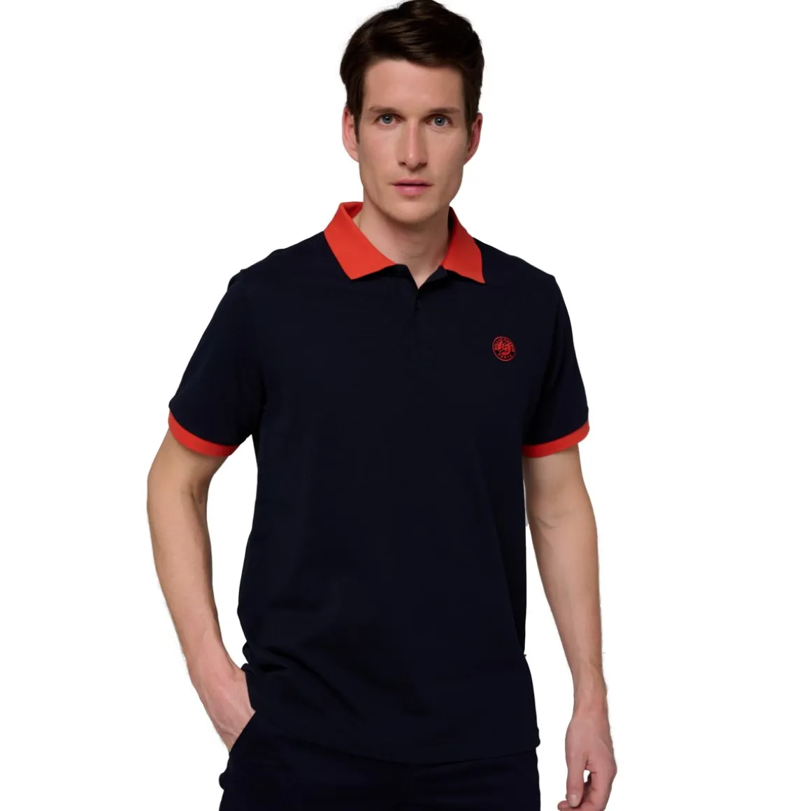Roland-Garros Polos-Polo Piqué Homme - Marine