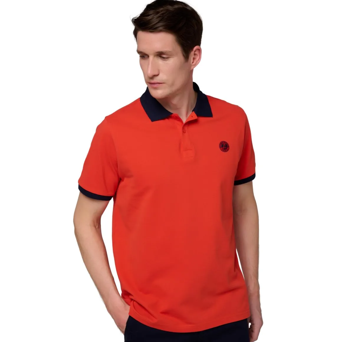 Roland-Garros Polos-Polo Piqué Homme - Terre battue
