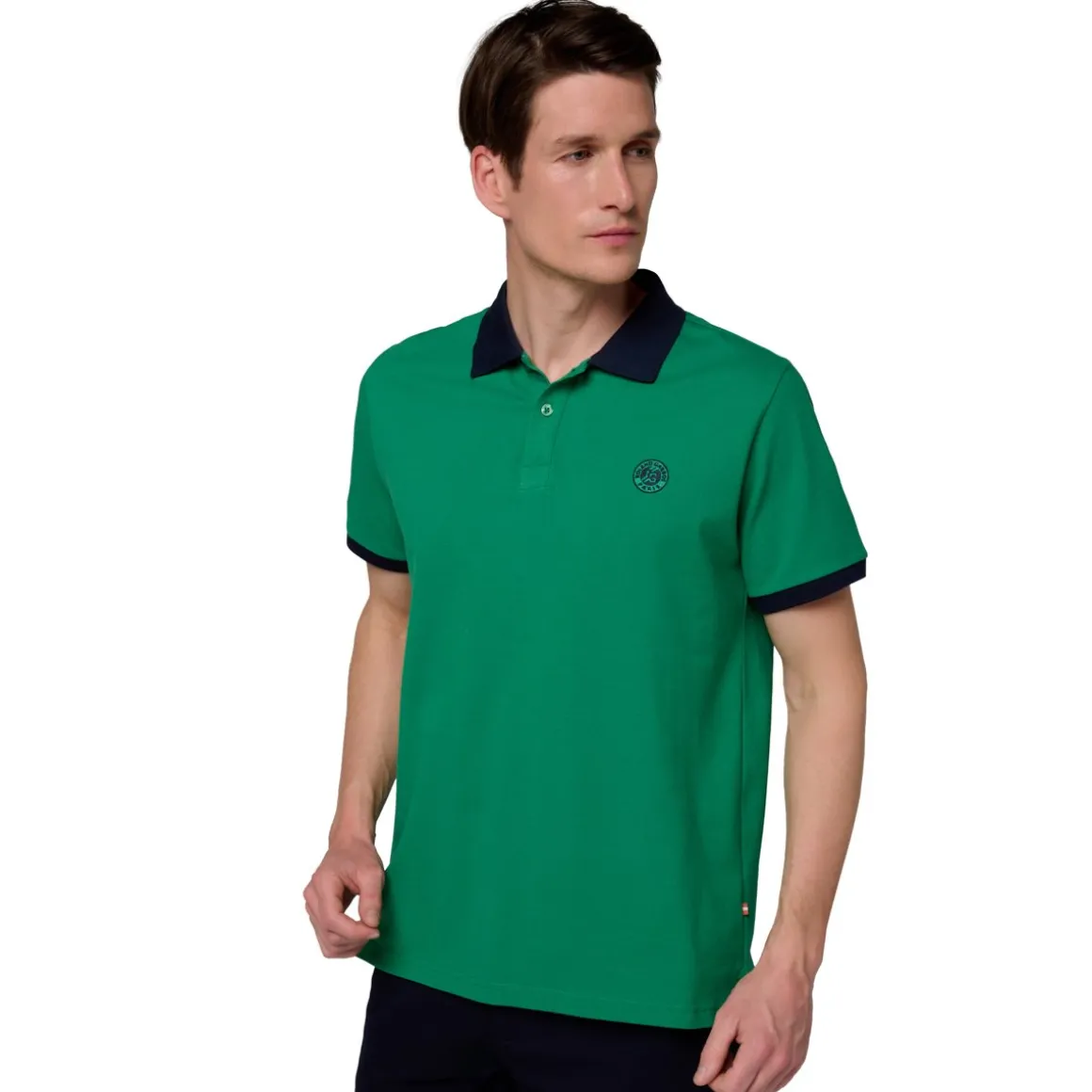 Roland-Garros Polos-Polo Piqué Homme - Vert