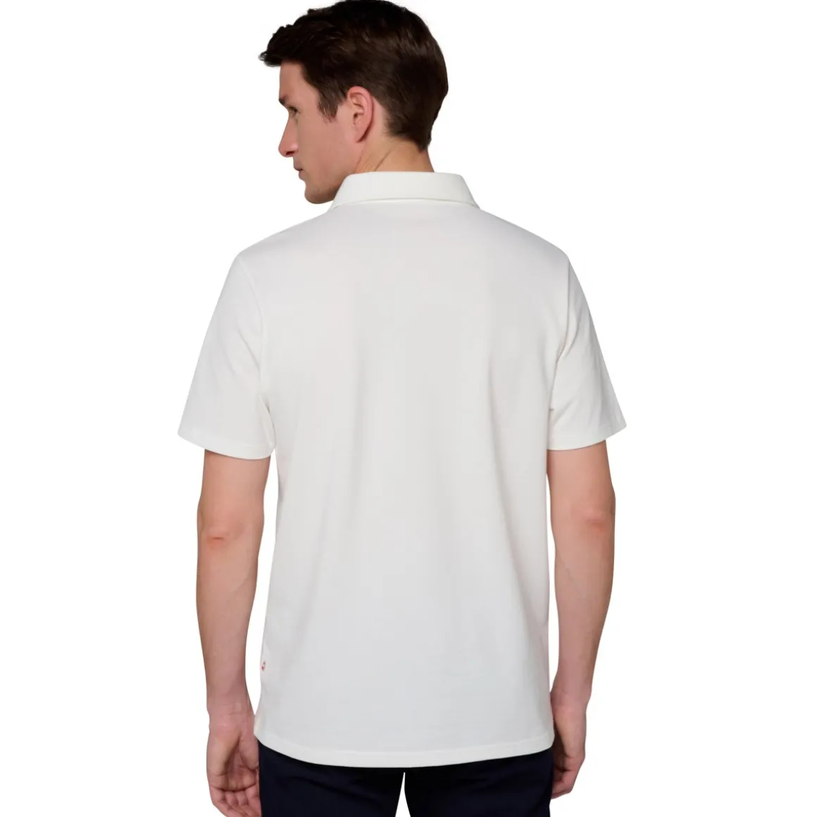 Roland-Garros Polos-Polo Stripes Homme - Ecru