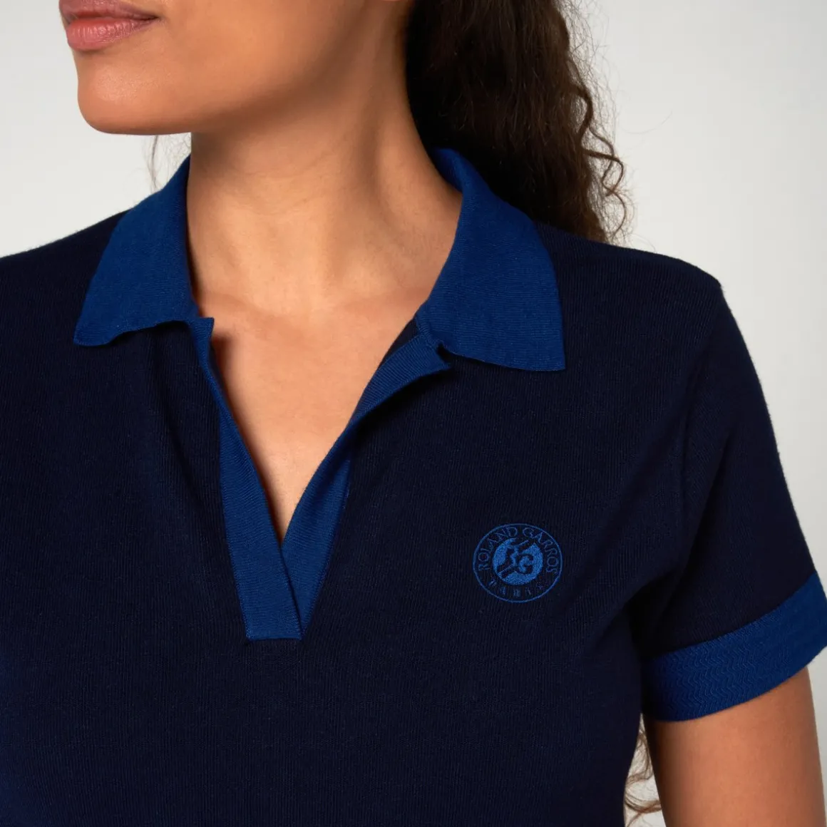 Roland-Garros Polos & Chemises-Polo tricot femme - Marine