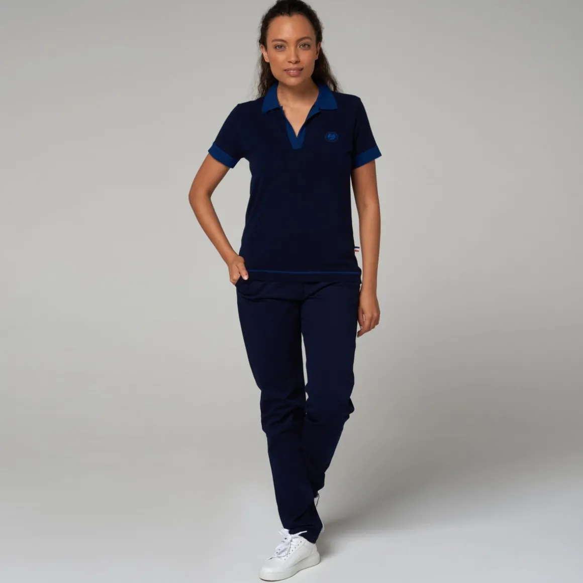 polo_tricot_femme_rolandgarros__marine_4.webp Roland-Garros Polos & Chemises-Polo tricot femme - Marine