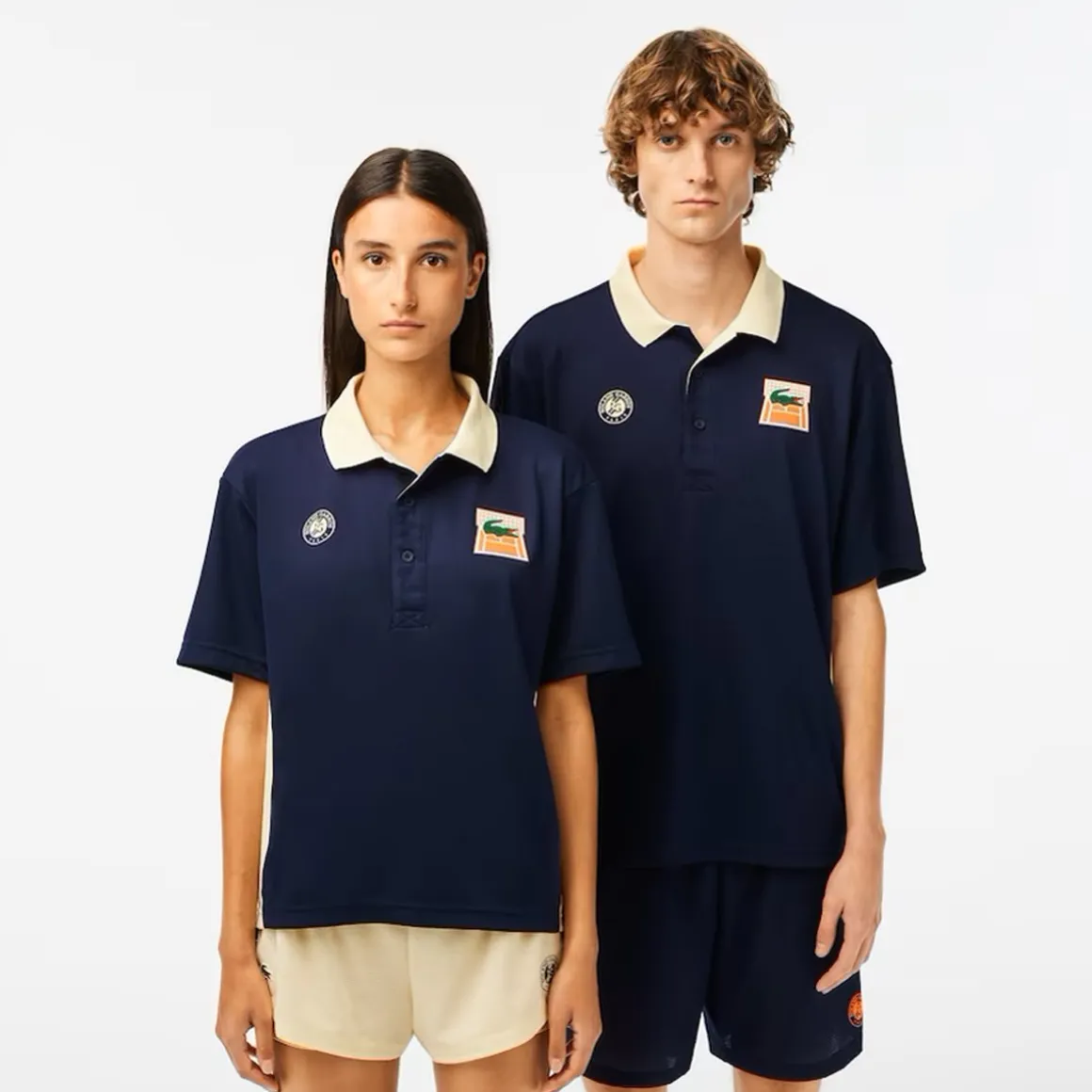 Roland-Garros Tenues De Ramasseurs De Balles | Polos & Chemises-Polo unisexe Ramasseur de balles Lacoste Sport pour Roland Garros - Marine