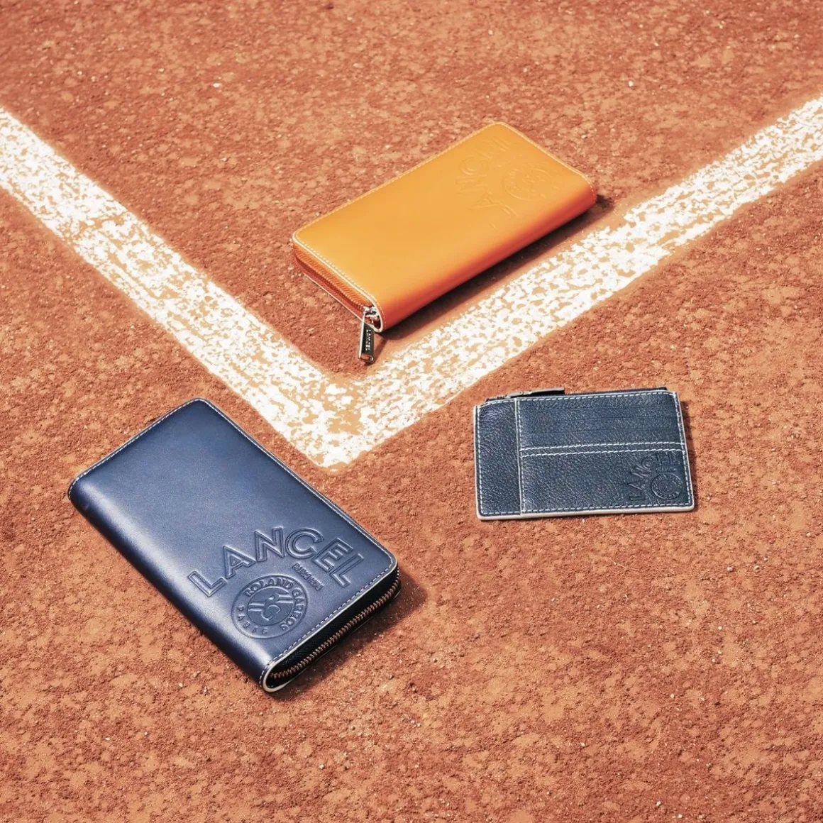 Roland-Garros Porte-monnaie, Porte-carte, Portefeuille | Petite Maroquinerie-Porte-Cartes zippé Lancel pour - Marine
