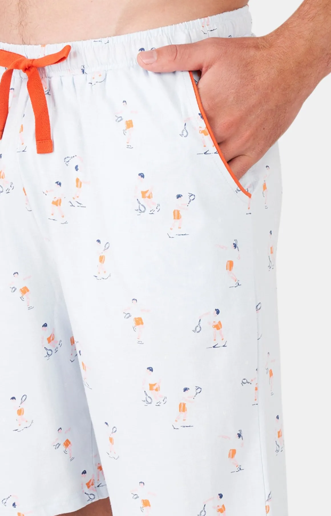 pyjama_court_homme_arthur_x_rolandgarros__marine_2.webp Roland-Garros Pantalons & Shorts | T-shirts-Pyjama court homme Arthur x - Marine