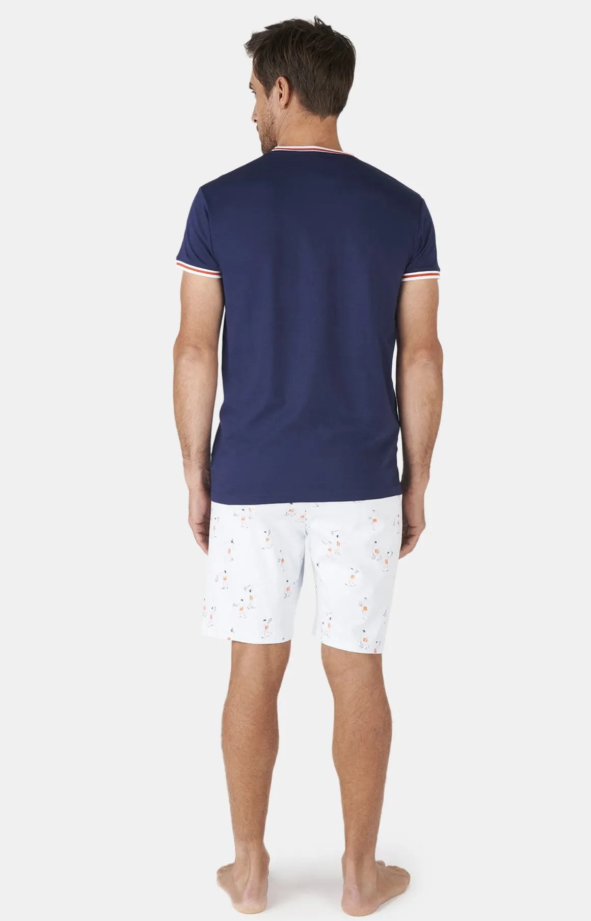 pyjama_court_homme_arthur_x_rolandgarros__marine_3.webp Roland-Garros Pantalons & Shorts | T-shirts-Pyjama court homme Arthur x - Marine