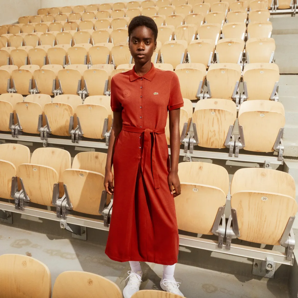 Roland-Garros Jupes, Robes & Pantalons-Robe femme Lacoste pour - Briquette