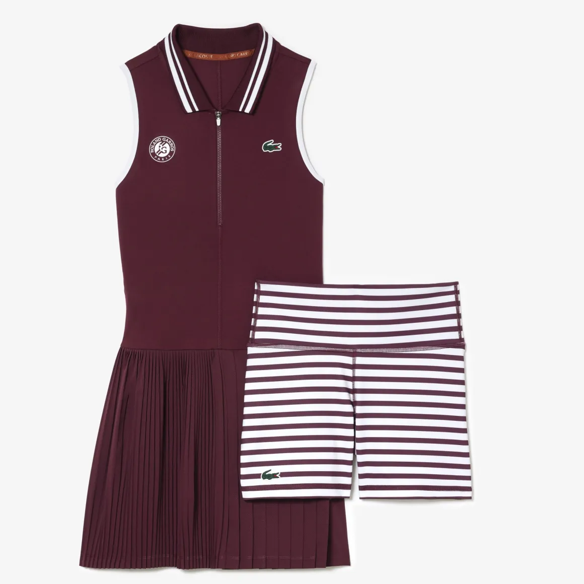 robe_performance_femme_lacoste_x_rolandgarros__bordeaux_et_blanc_7.webp Roland-Garros Tenue De Tennis Femmes | Tenues De Tennis Femmes-Robe Performance femme Lacoste x - Bordeaux et Blanc