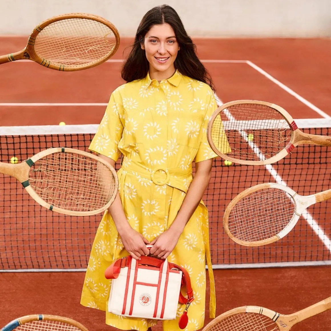 Roland-Garros Jupes, Robes & Pantalons-Robe sun femme Galeries Lafayette x - Jaune