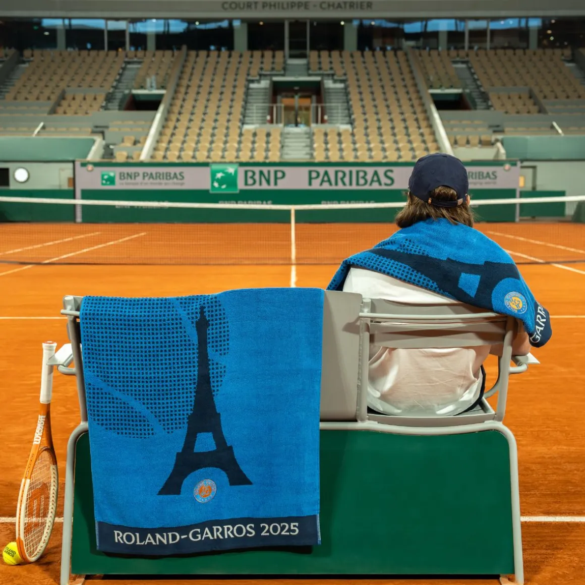 Roland-Garros Linge De Bain | Linge De Maison-Serviette officielle joueur•se 2025 - Marine