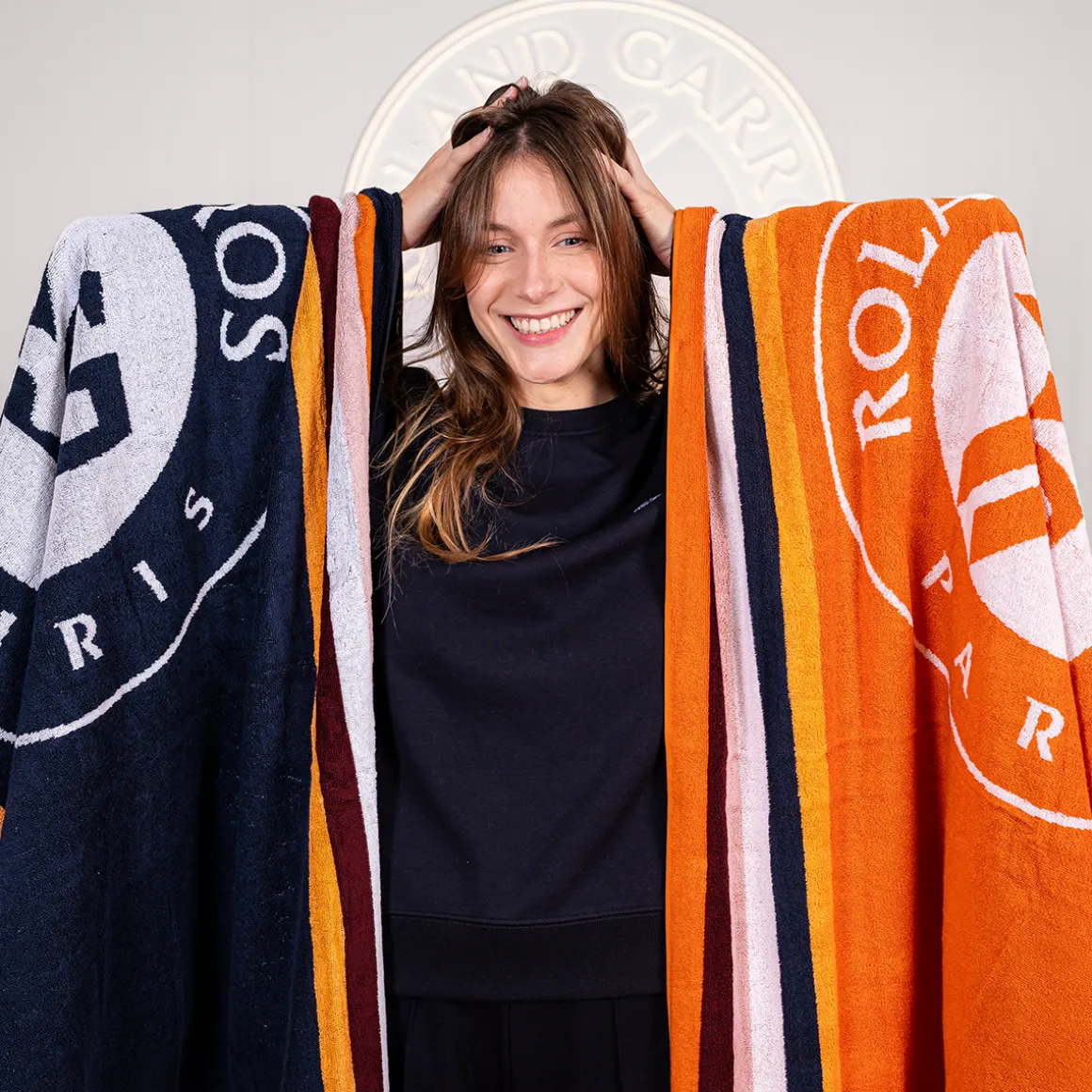 Roland-Garros Linge De Bain | Linge De Maison-Serviette officielle joueur•se 2024 - Marine