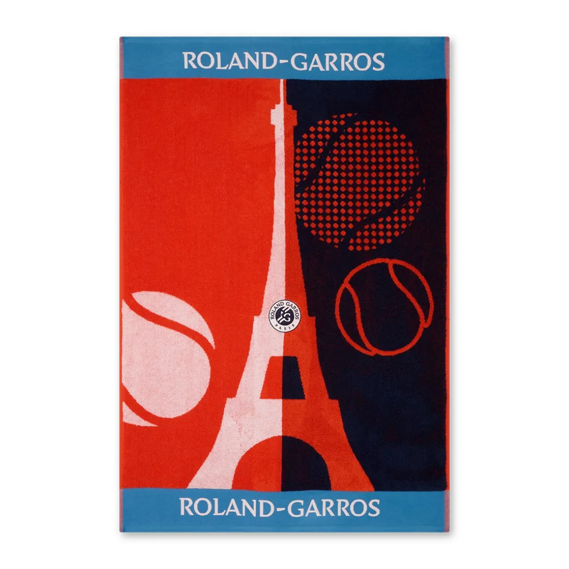 serviette_officielle_tour_eiffel_rolandgarros___terre_battue_amp_marine_2.webp Roland-Garros Linge De Bain | Linge De Maison-Serviette officielle Tour Eiffel 2024 - Terre battue & Marine