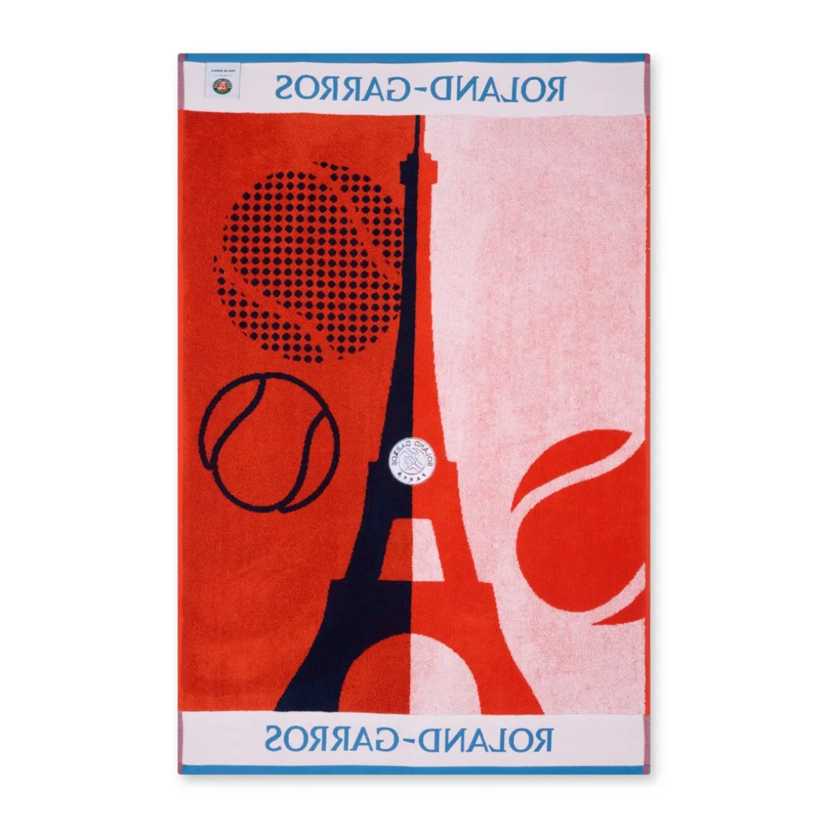 serviette_officielle_tour_eiffel_rolandgarros___terre_battue_amp_marine_3.webp Roland-Garros Linge De Bain | Linge De Maison-Serviette officielle Tour Eiffel 2024 - Terre battue & Marine
