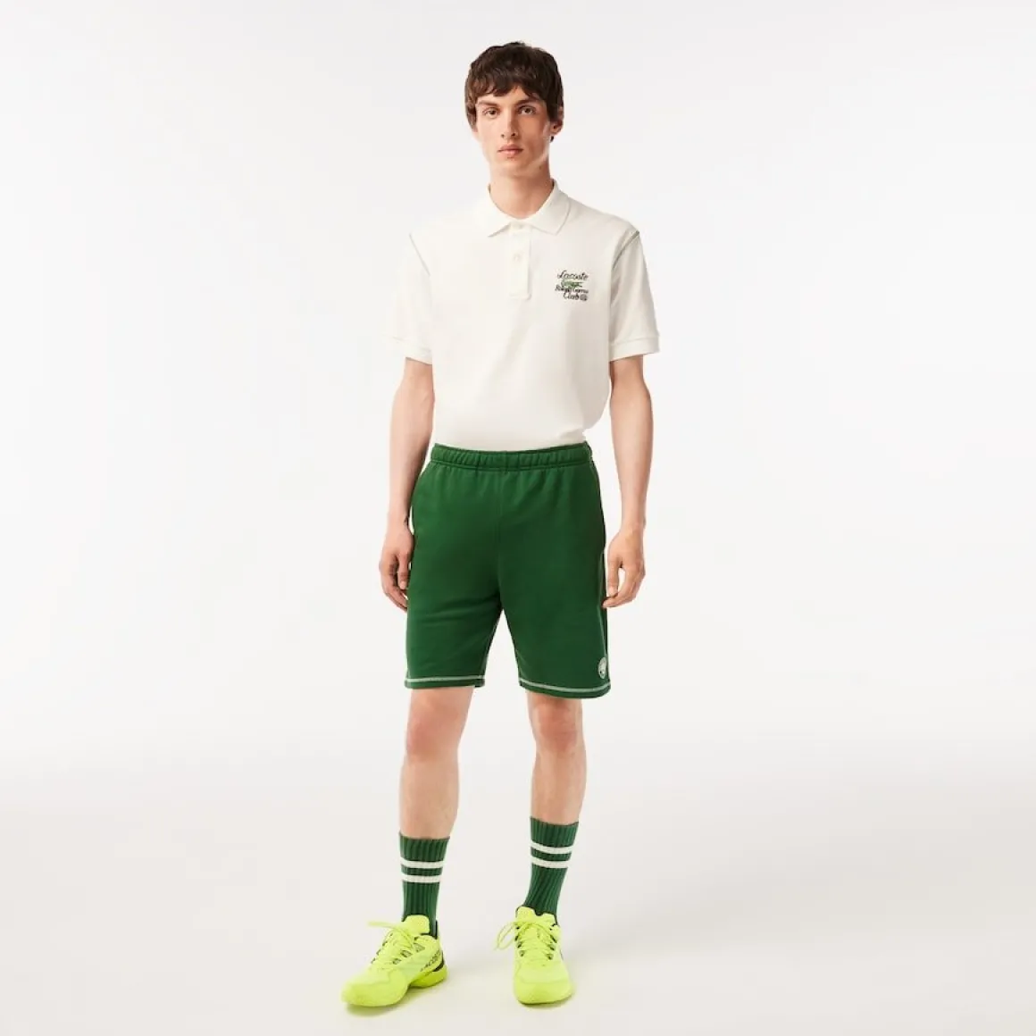 Roland-Garros Tenues De Tennis Hommes | Tenues De Tennis Hommes-Short homme Lacoste pour Roland Garros - Vert