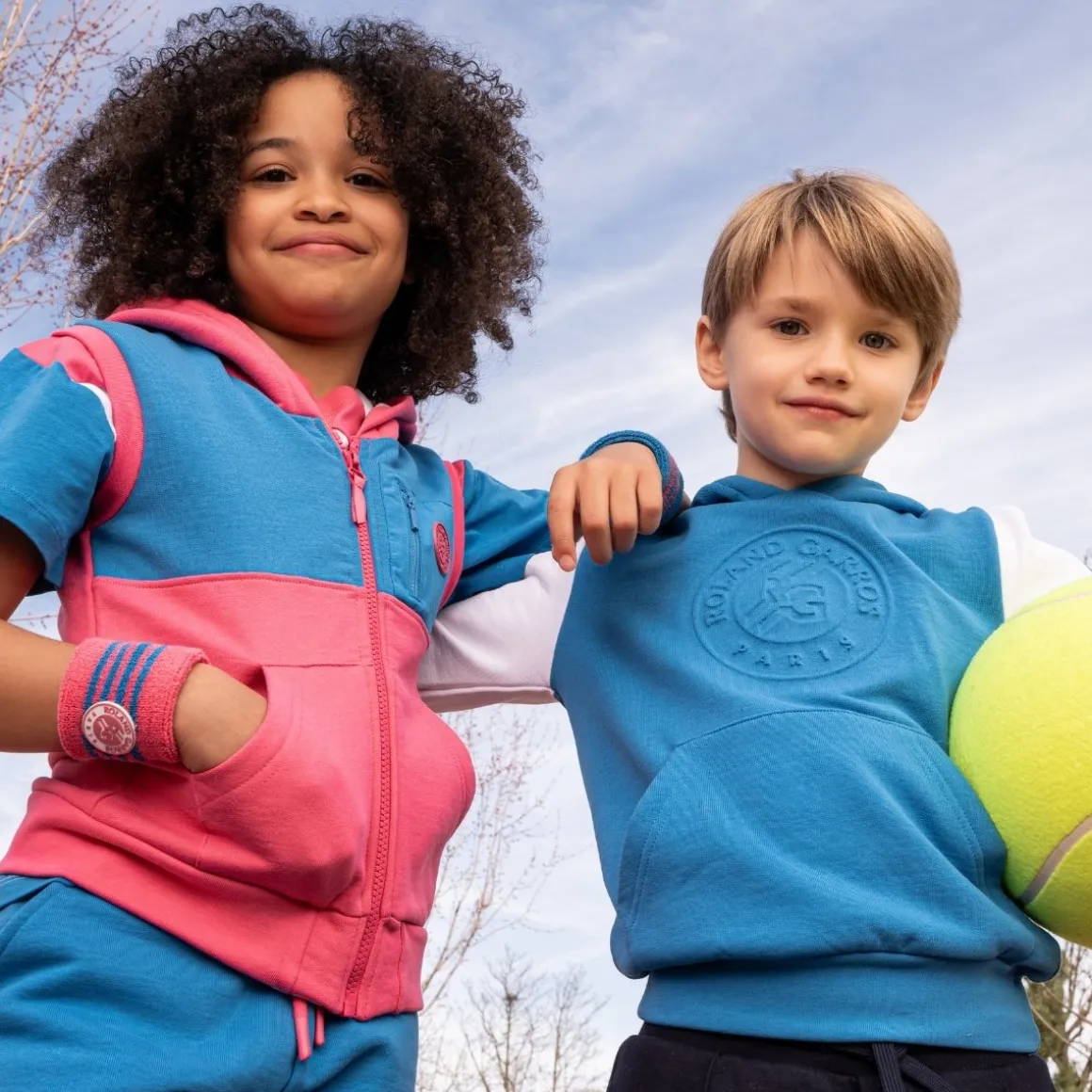 Roland-Garros Hauts-Sweat Pop Energy garçon - Bleu