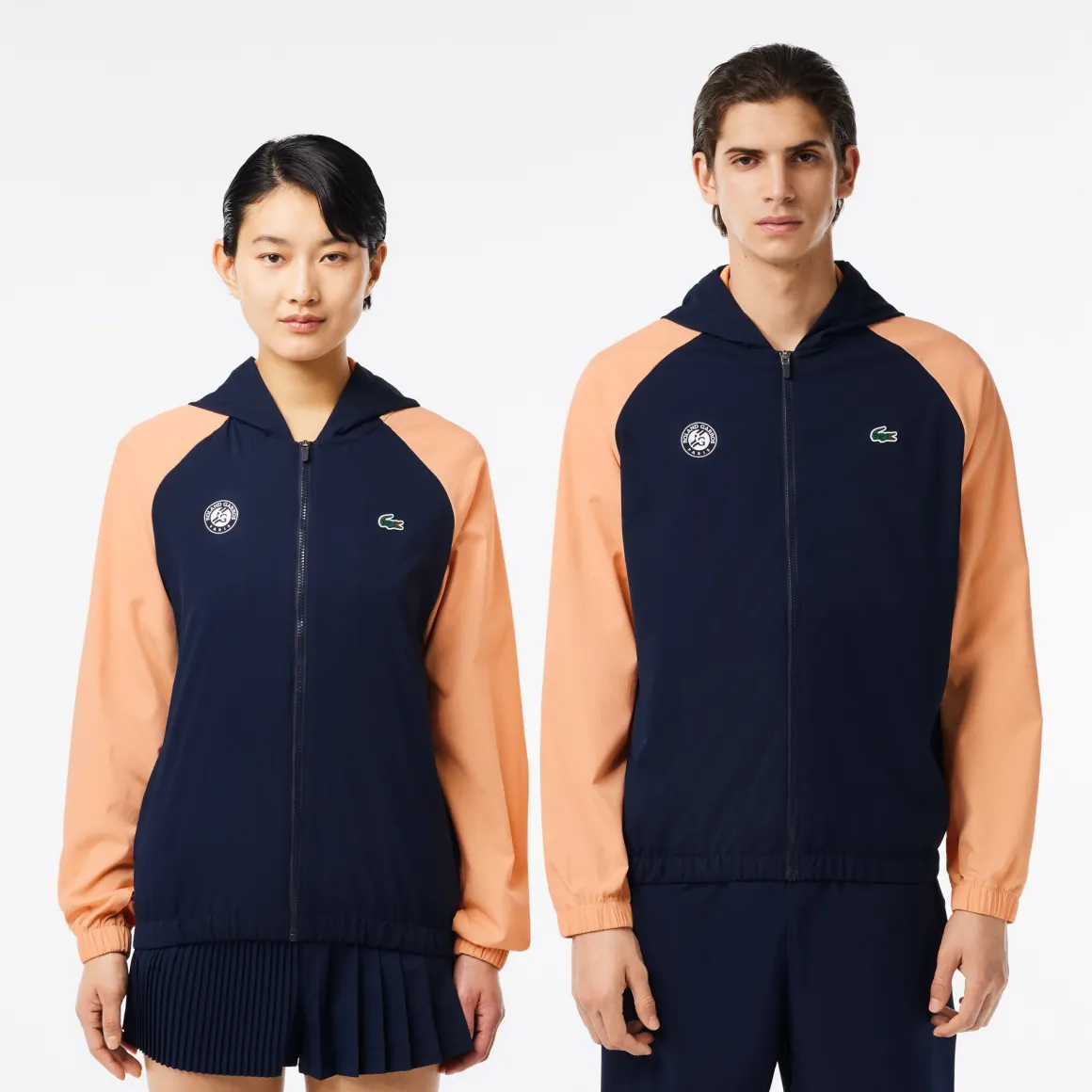 Roland-Garros Tenues De Ramasseurs De Balles | Pulls & Sweats-Sweat zippé Ramasseur unisexe Lacoste x - Marine et Terre Battue
