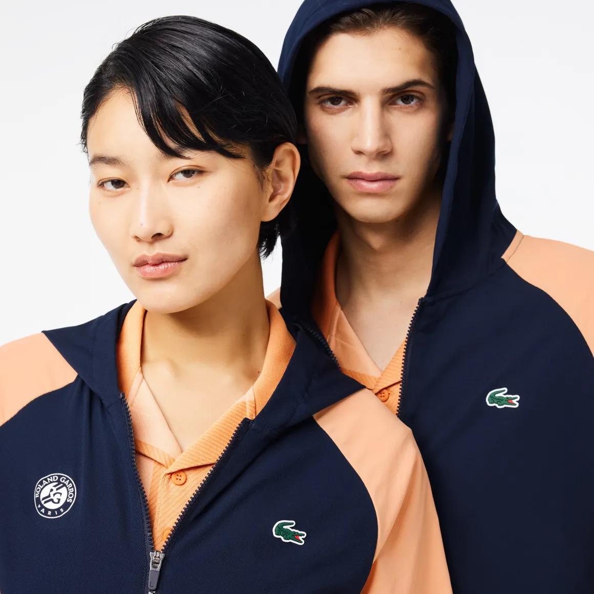 Roland-Garros Tenues De Ramasseurs De Balles | Pulls & Sweats-Sweat zippé Ramasseur unisexe Lacoste x - Marine et Terre Battue