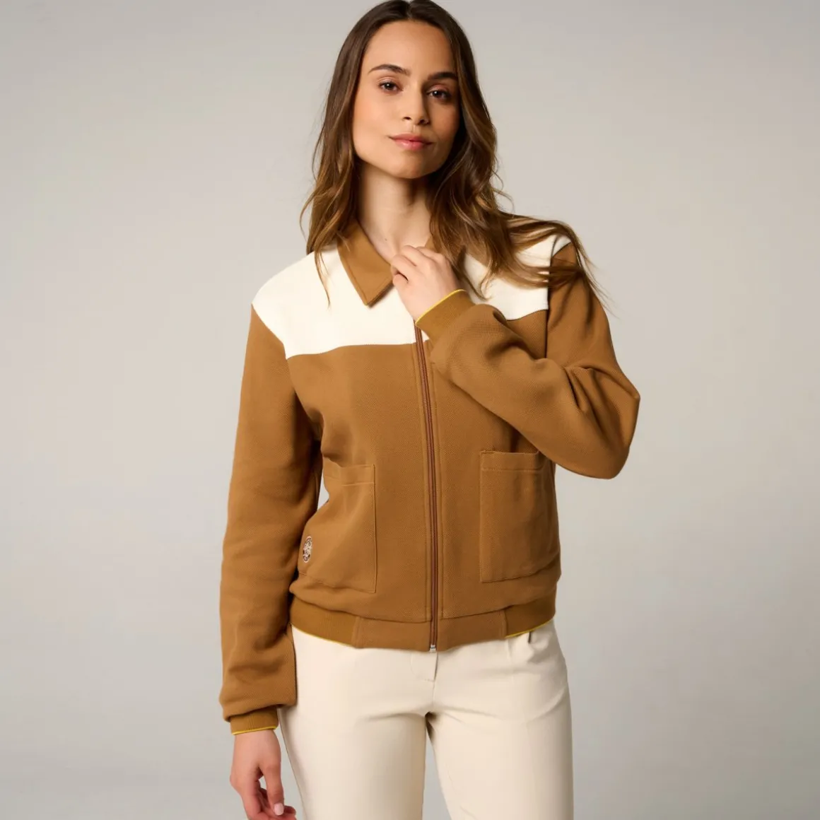 Roland-Garros Vestes-Teddy Heritage femme - Mastic