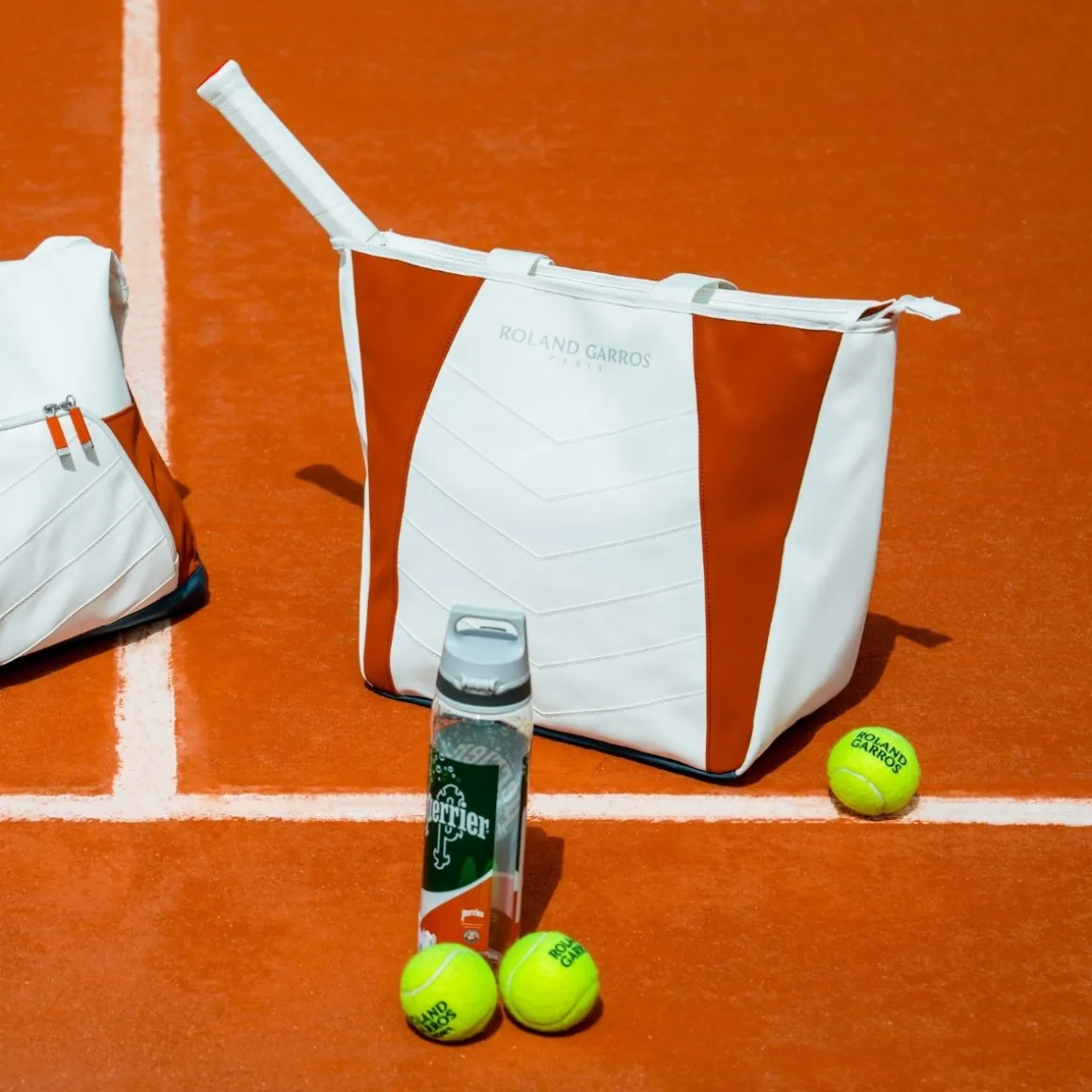 Roland-Garros Sacs De Sport | Sac De Tennis-Totebag raquettes Wilson x - Ecru et Bleu