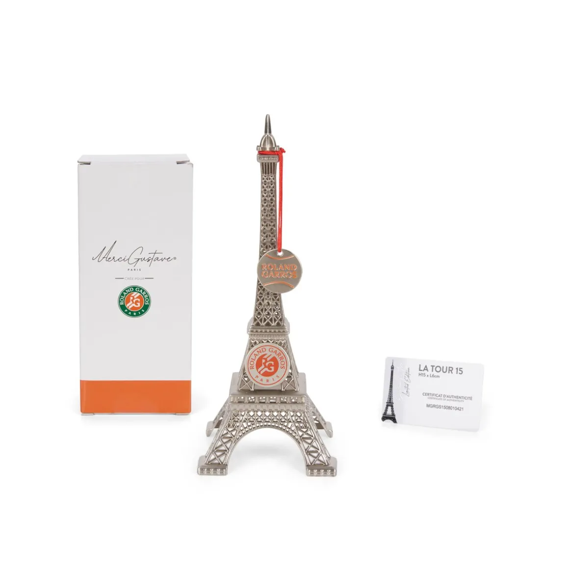 Roland-Garros Porte Clés & Magnets-Tour Eiffel 15 cm - gris