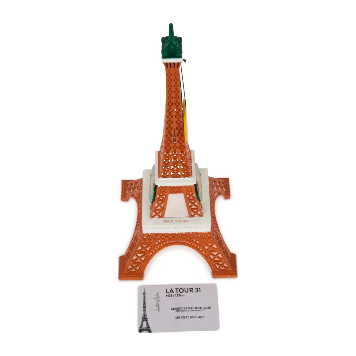 Roland-Garros Porte Clés & Magnets-Tour Eiffel 31 cm - terre battue