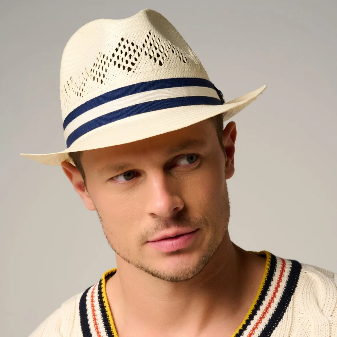 Roland-Garros Casquettes & Chapeaux | Casquettes & Chapeaux-Trilby Papier Ajouré - Marine