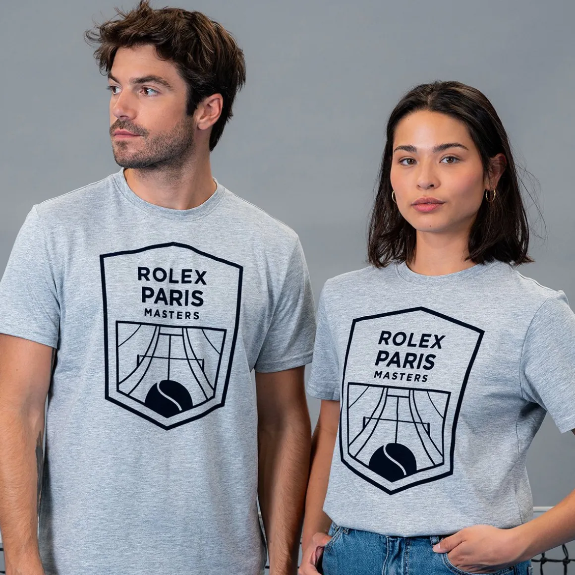 Roland-Garros T Shirts & Débardeurs | T-shirts-T-shirt unisexe Rolex Paris Masters - Gris chiné
