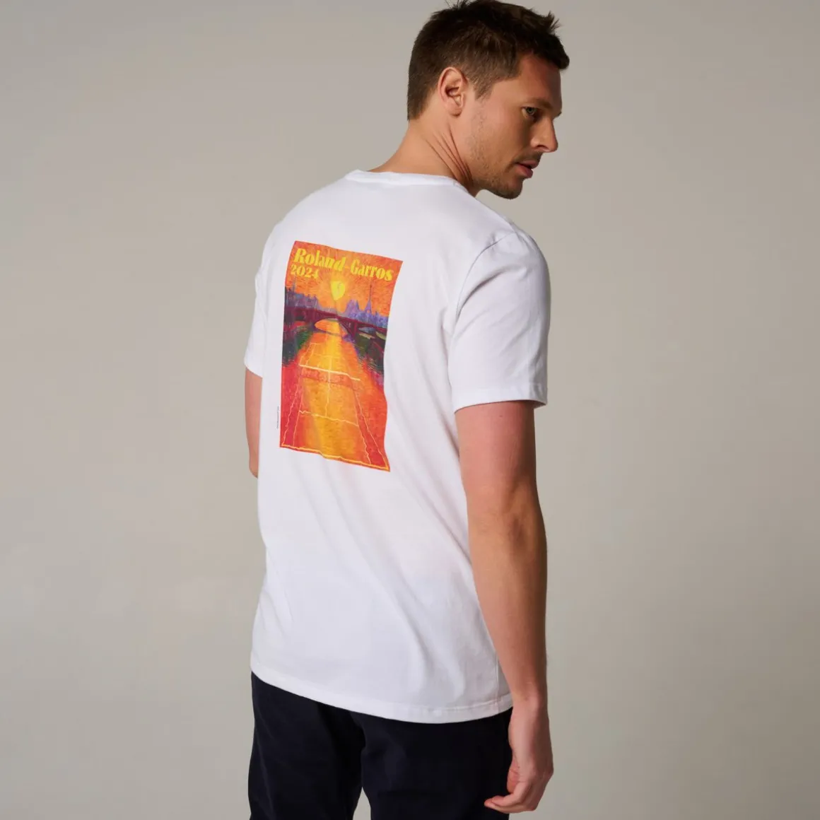 Roland-Garros T-shirts-T-Shirt Affiche 2024 homme - Blanc