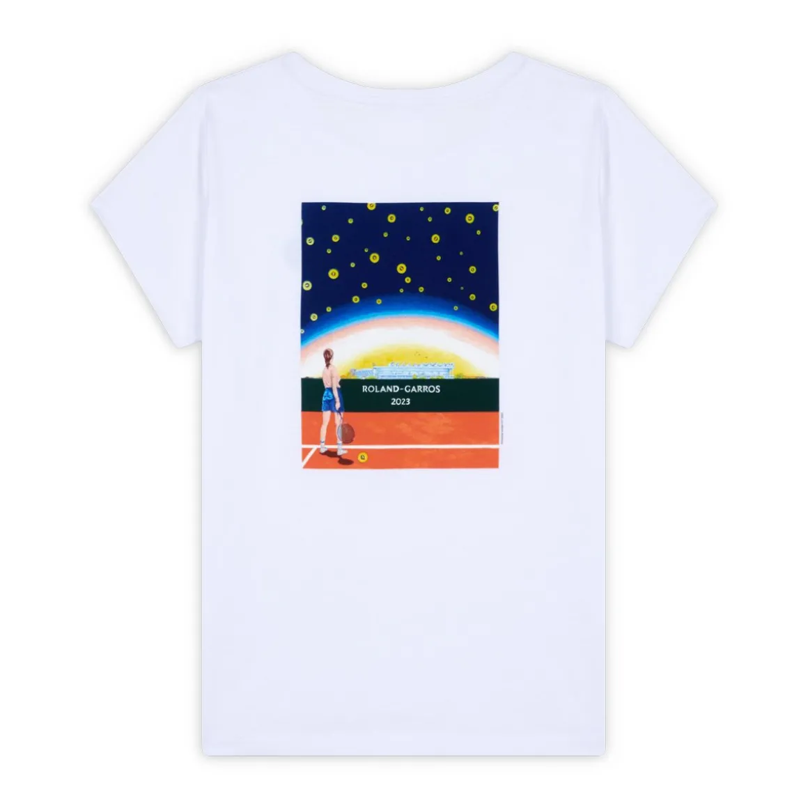 Roland-Garros T Shirts & Débardeurs-T-shirt affiche officielle 2023 femme - Blanc