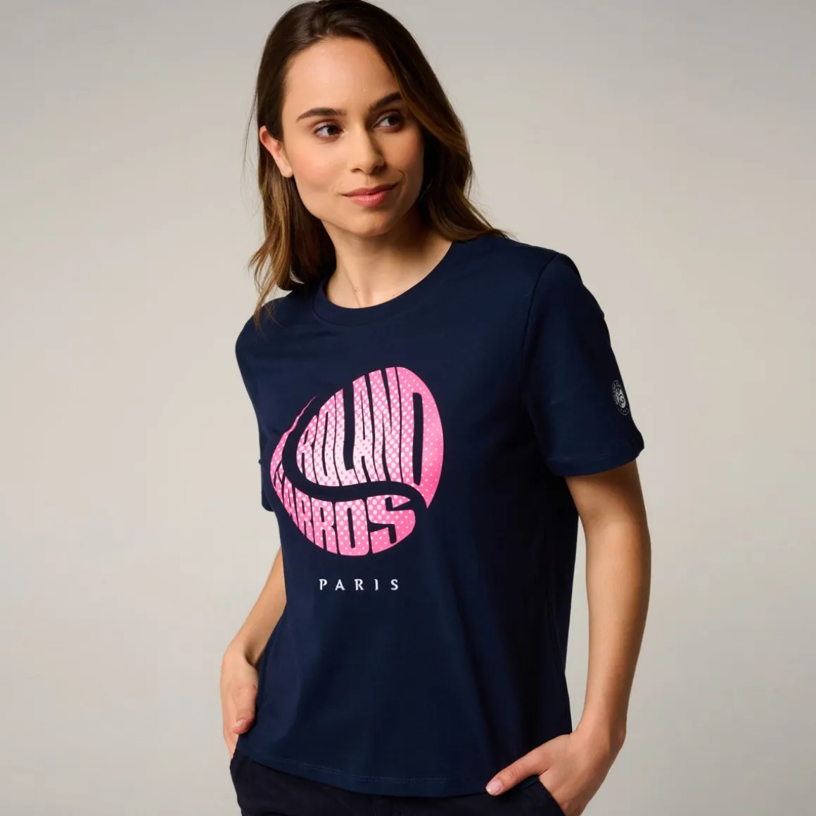 Roland-Garros T Shirts & Débardeurs-T-shirt Balle crop femme - Marine