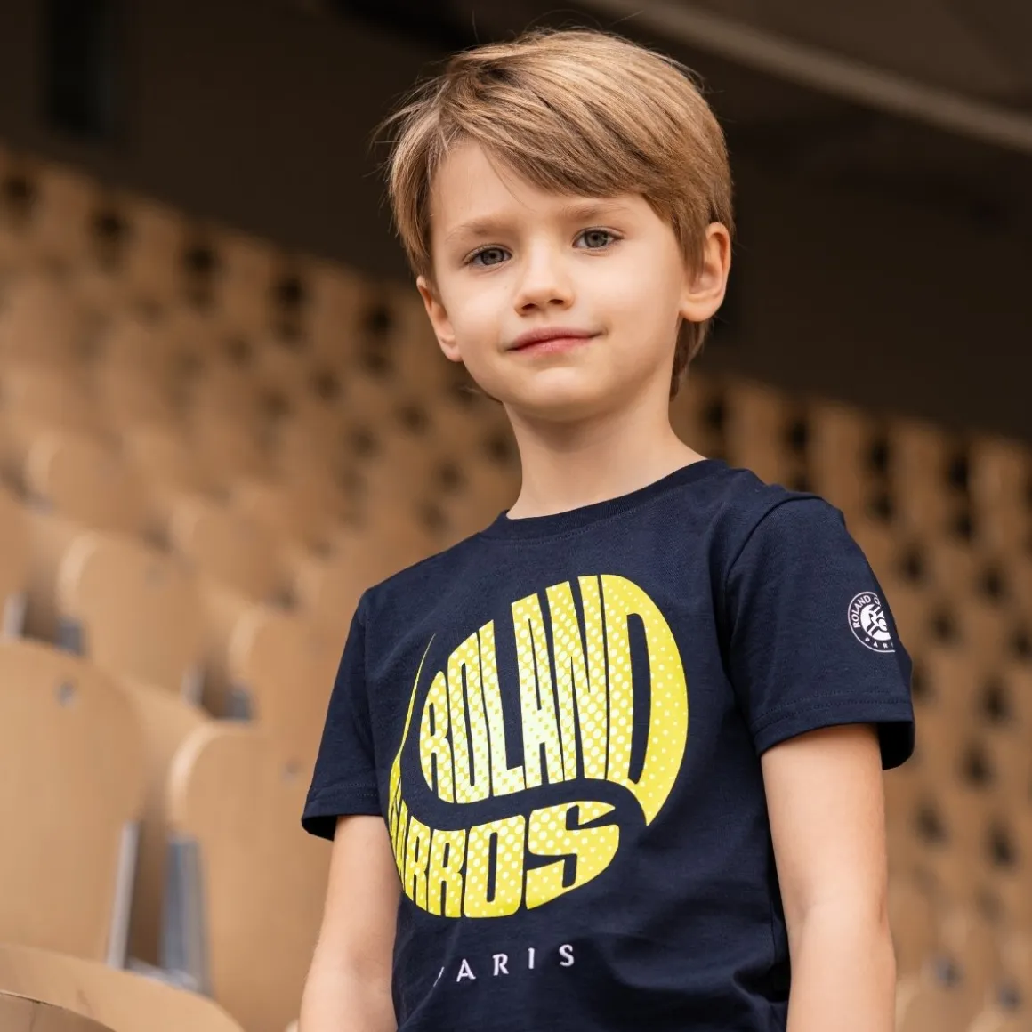 Roland-Garros Hauts-T-shirt Balle garçon - Marine