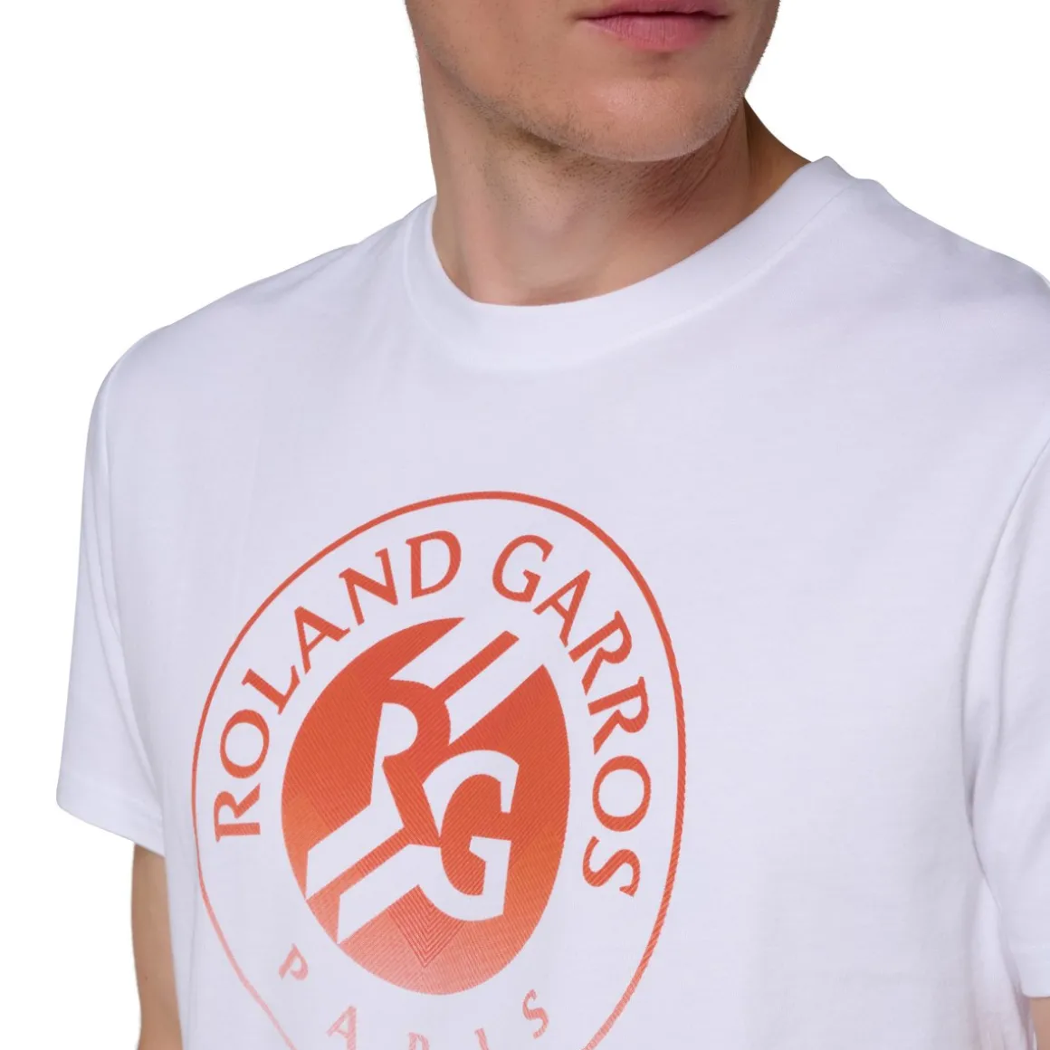 Roland-Garros T-shirts-T-shirt Big Logo Homme - Blanc