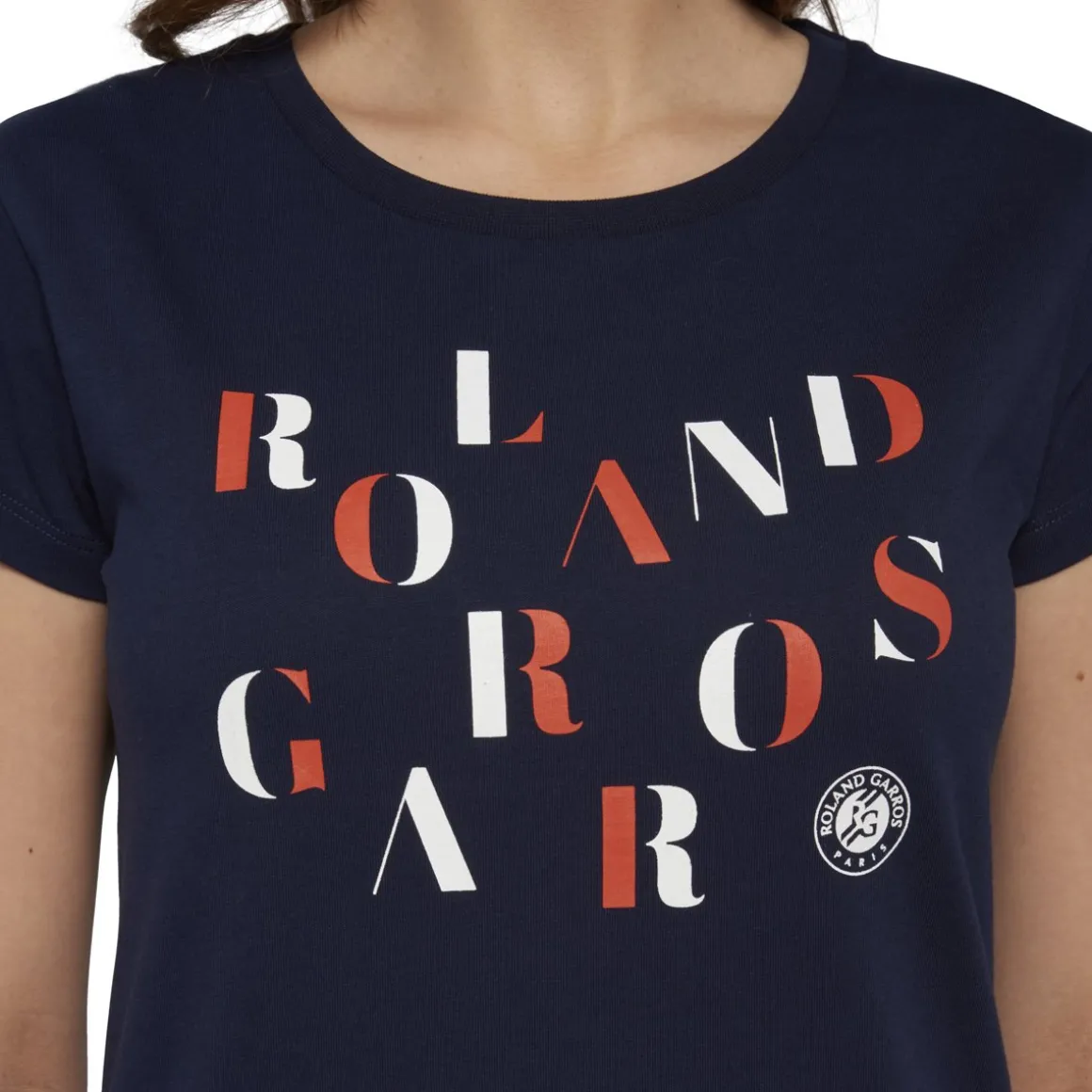 tshirt_col_rond_lettres_femme_rolandgarros__marine_3.webp Roland-Garros T Shirts & Débardeurs-T-shirt col rond lettres femme - marine