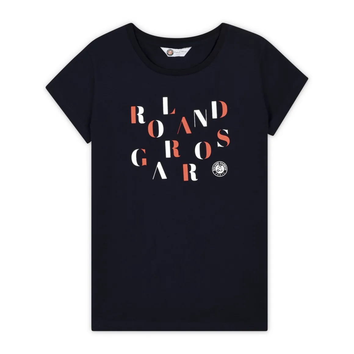 tshirt_col_rond_lettres_femme_rolandgarros__marine_5.webp Roland-Garros T Shirts & Débardeurs-T-shirt col rond lettres femme - marine