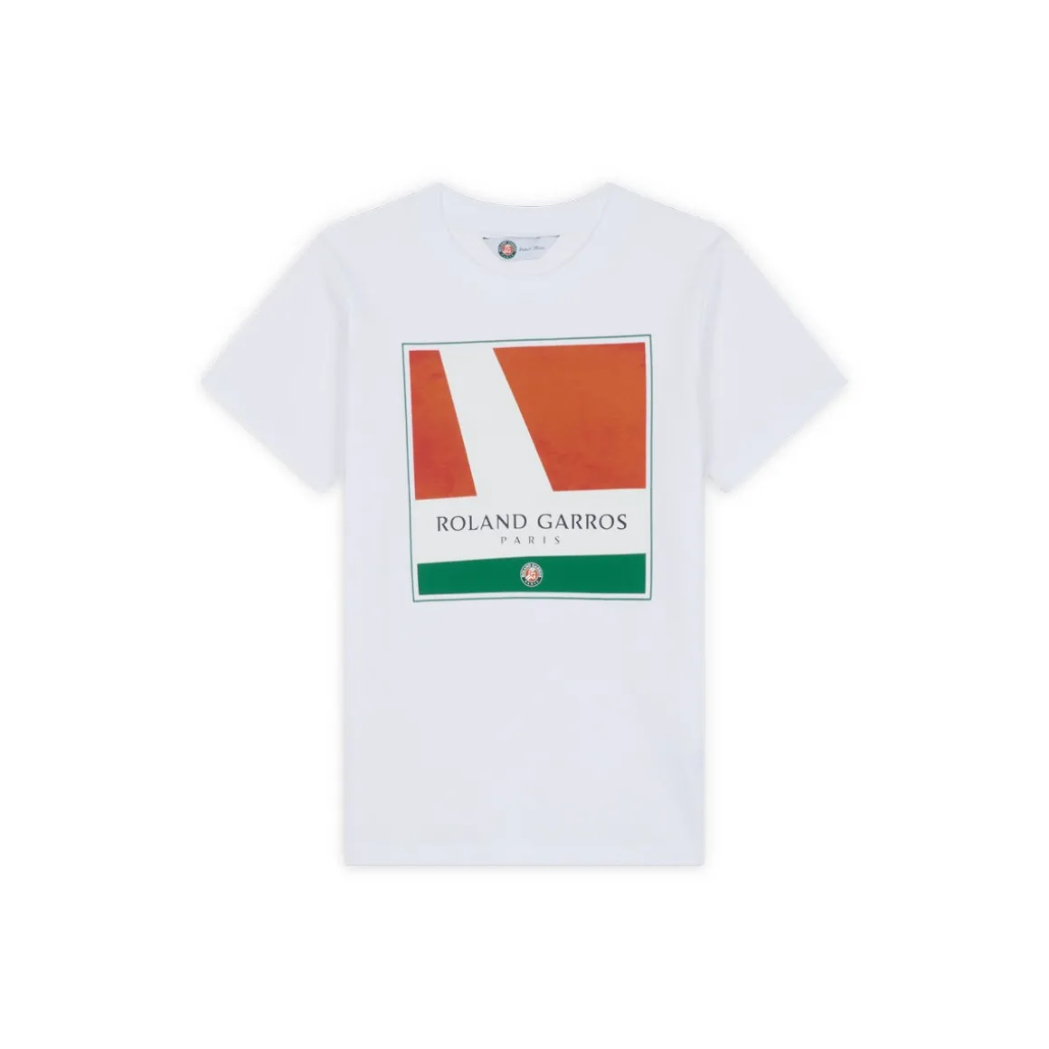Roland-Garros Hauts-T-Shirt Court Ligne garçon - Blanc