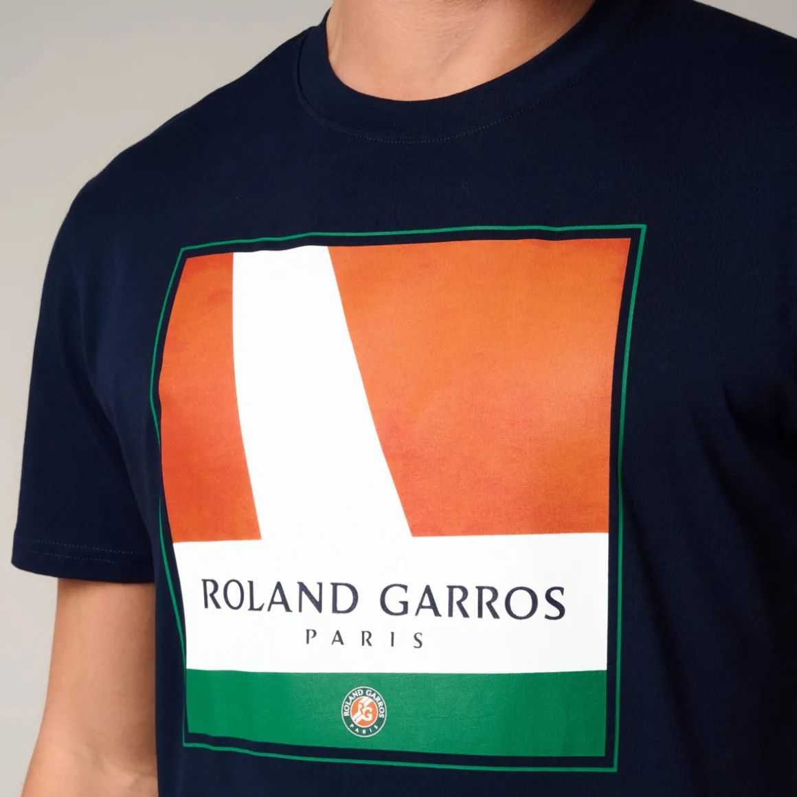 Roland-Garros T-shirts-T-Shirt Court ligne homme - Marine