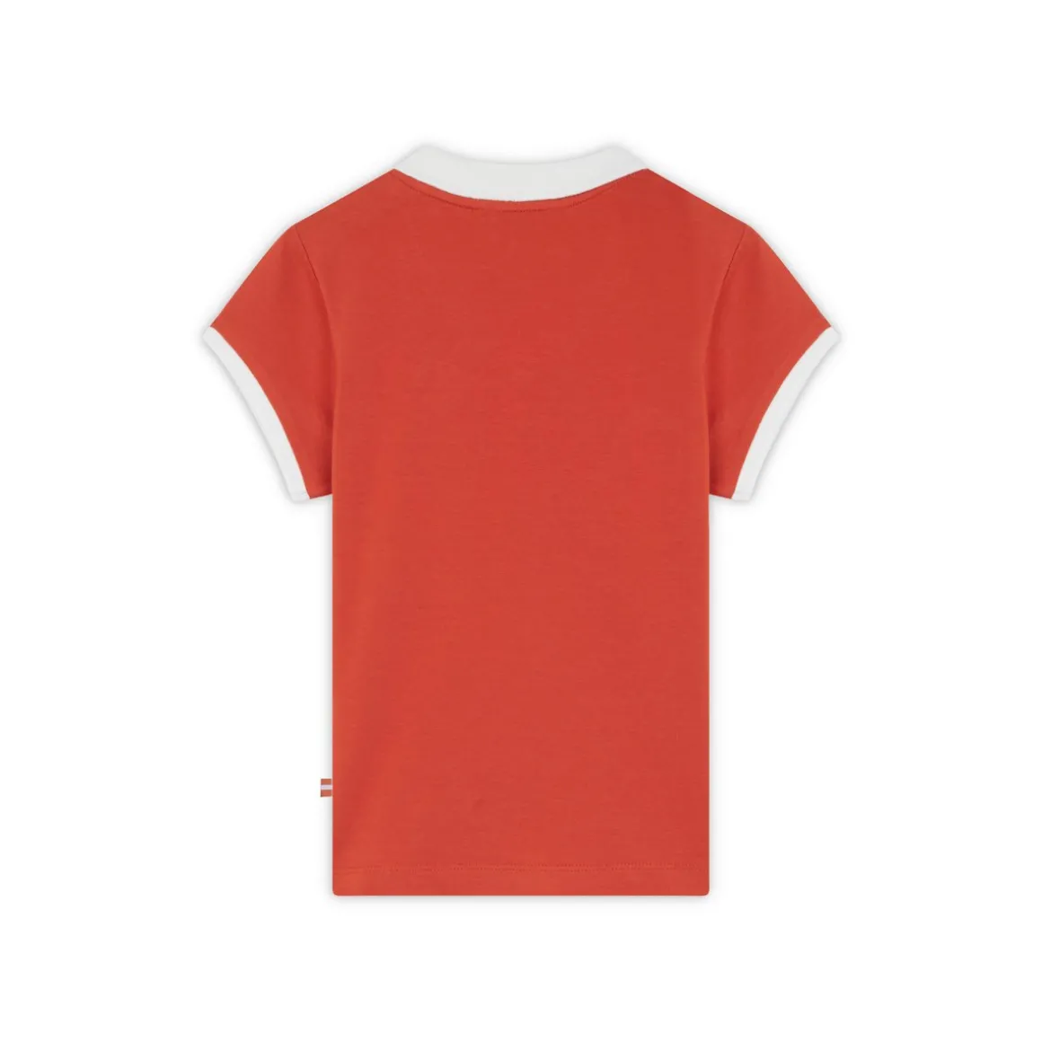 tshirt_fille_heritage_col_v__terre_battue_1.webp Roland-Garros Hauts-T-shirt fille Heritage col V - Terre battue
