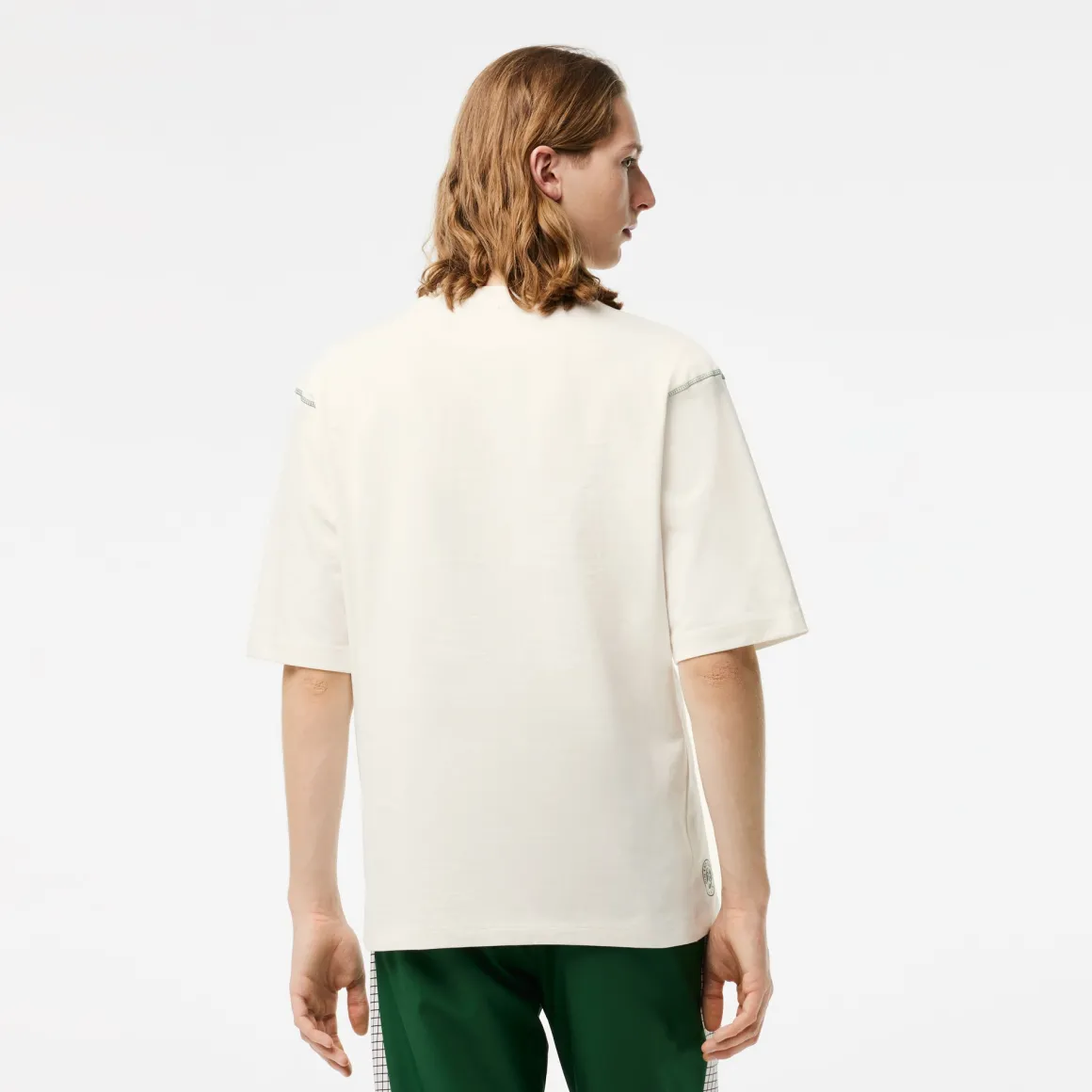 tshirt_homme_club_lacoste_x_rolandgarros__blanc_2.webp Roland-Garros T-shirts-Tshirt homme club Lacoste x - Blanc