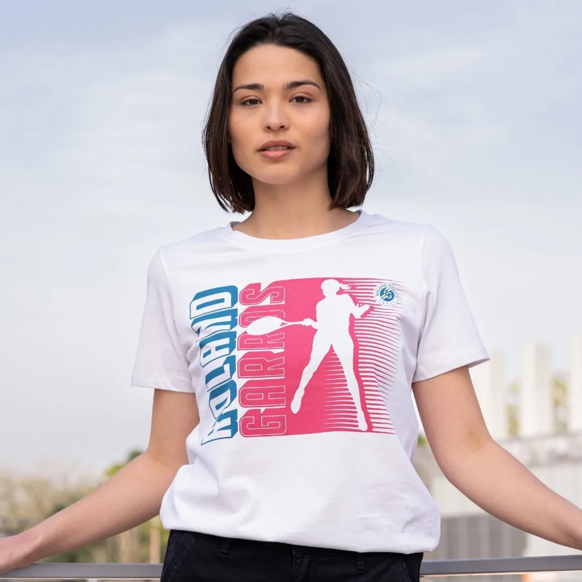 tshirt_joueuse_femme_rolandgarros__blanc_2.webp Roland-Garros T Shirts & Débardeurs-T-shirt Joueuse femme - Blanc