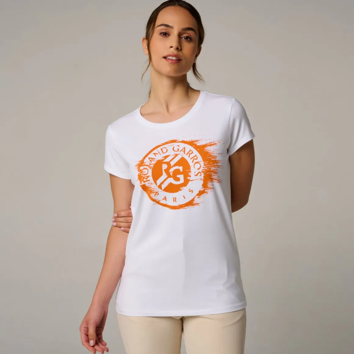 Roland-Garros T Shirts & Débardeurs-T-shirt Logo femme - Blanc