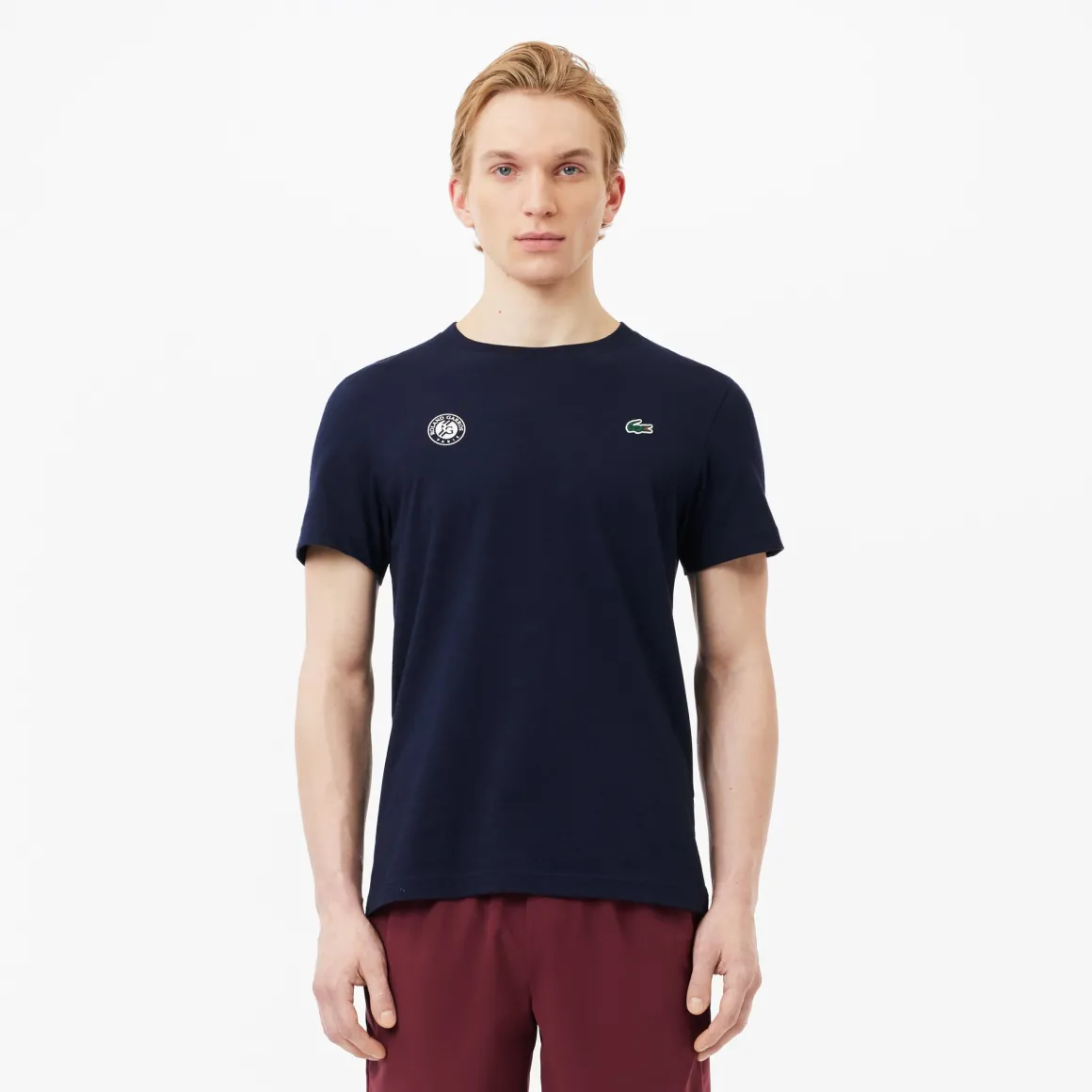 Roland-Garros T-shirts-T-shirt Permanent homme Lacoste x - Marine