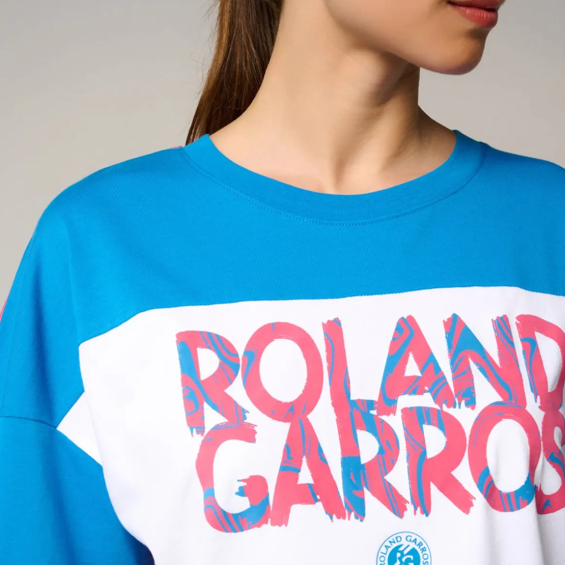 Roland-Garros T Shirts & Débardeurs-T-Shirt Pop Energy femme - Bleu et Rose