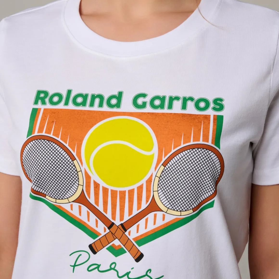 Roland-Garros T Shirts & Débardeurs-T-Shirt Raquettes femme - Blanc