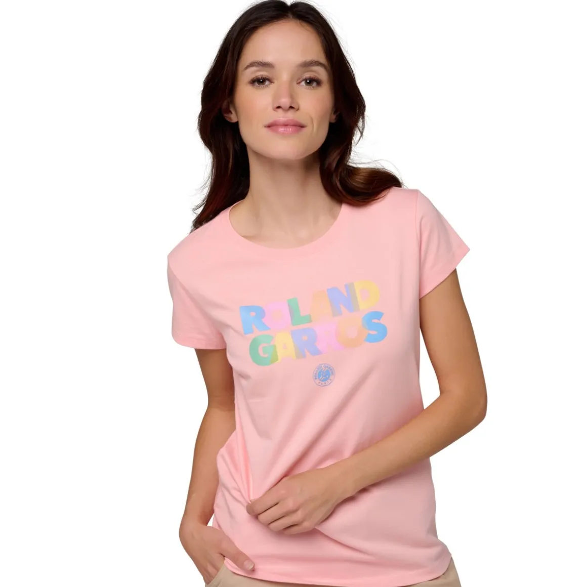 Roland-Garros T Shirts & Débardeurs-T-shirt Signature femme - Rose