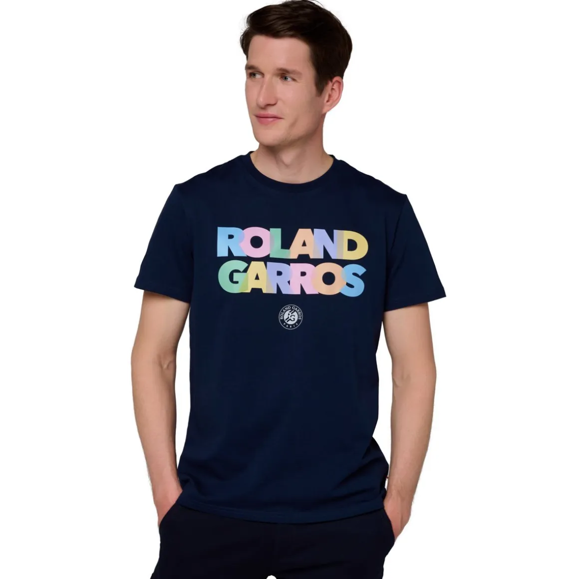 Roland-Garros T-shirts-T-shirt Signature homme - Marine