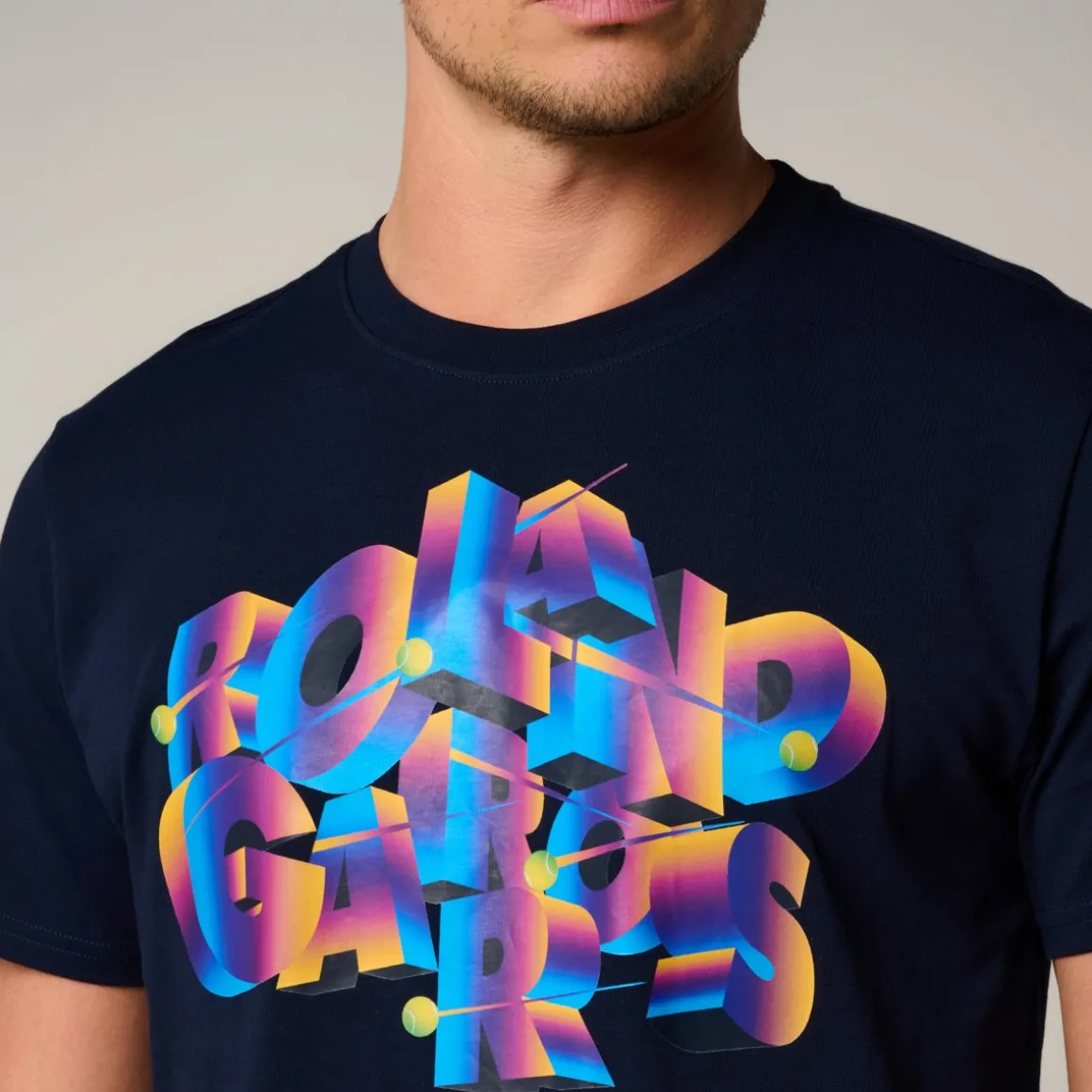 Roland-Garros T-shirts-T-Shirt Signature homme - Marine