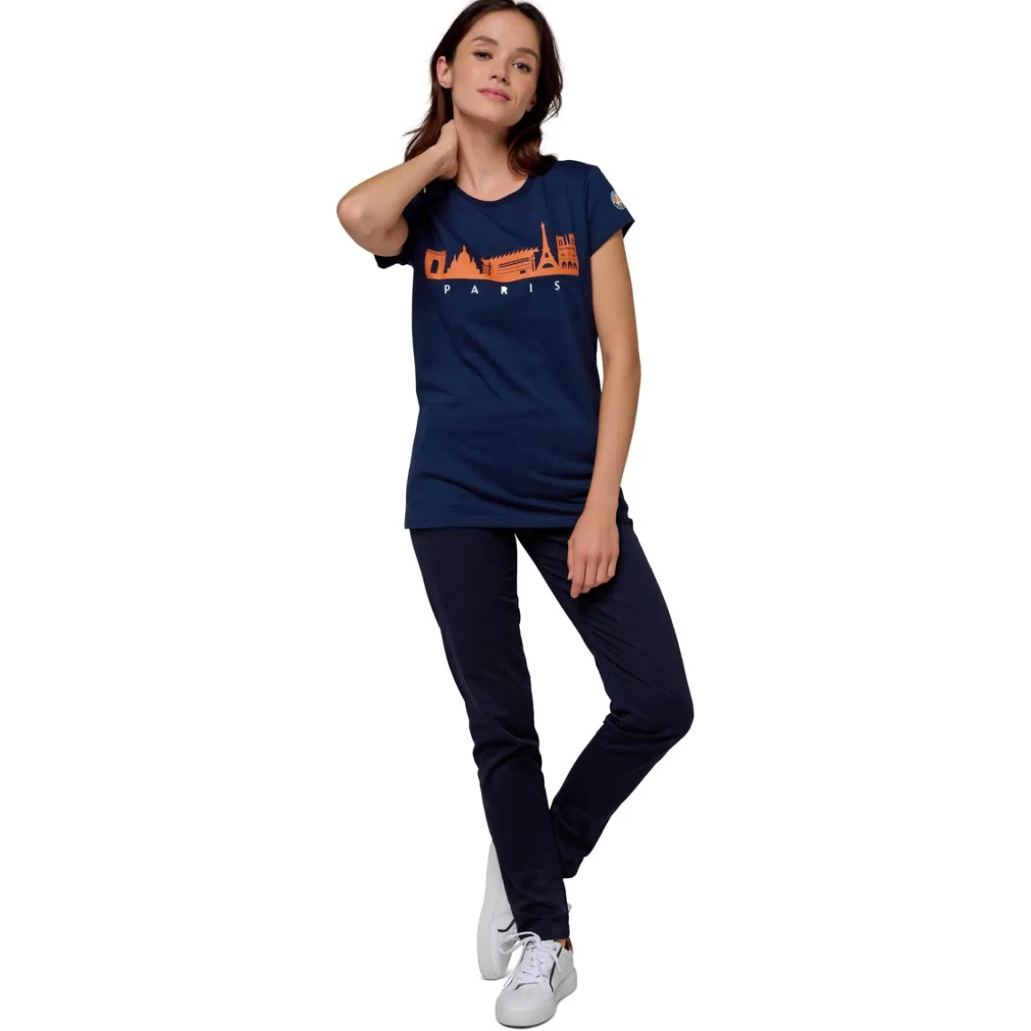 tshirt_skyline_femme_rolandgarros__marine_3.webp Roland-Garros T Shirts & Débardeurs-T-shirt Skyline femme - Marine
