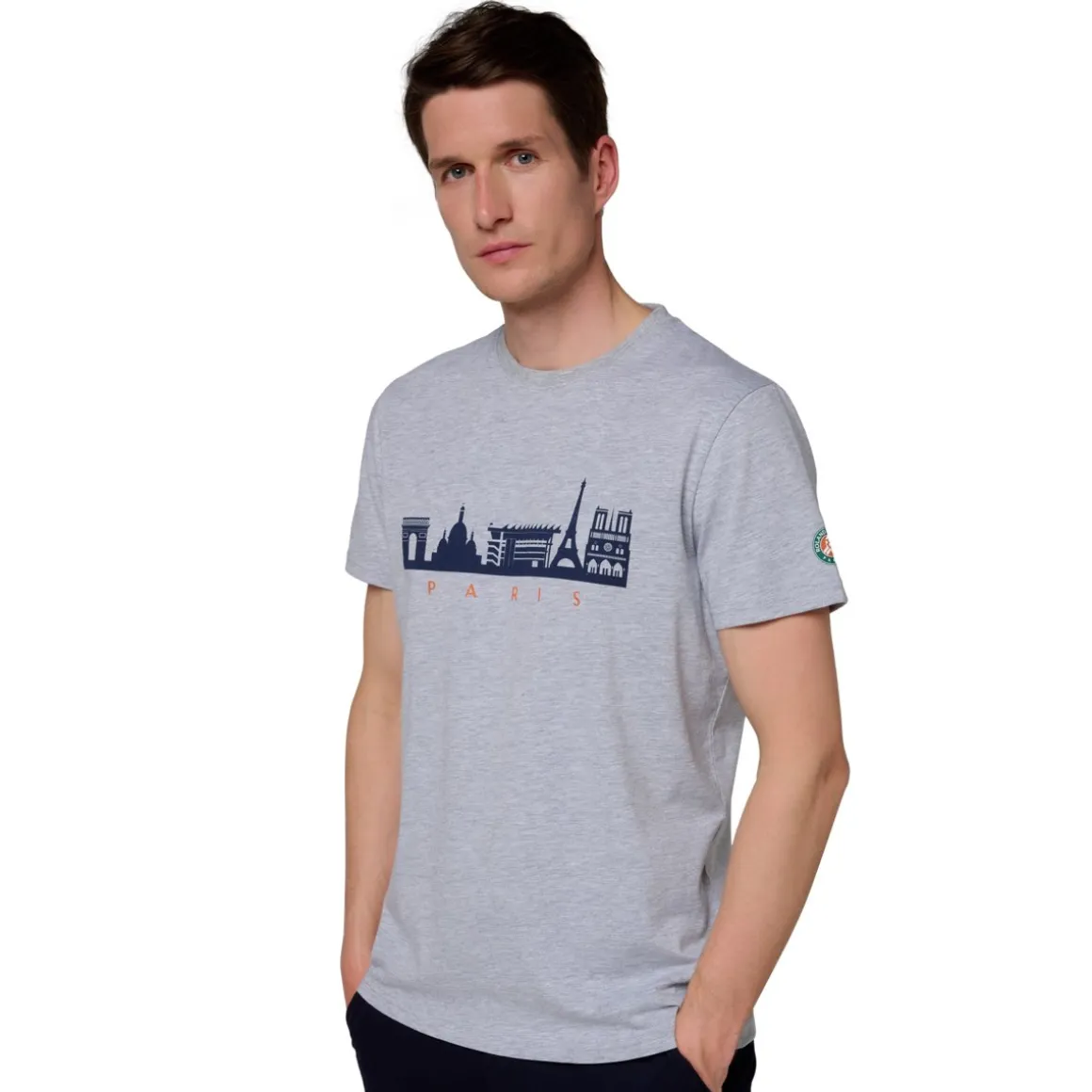 Roland-Garros T-shirts-T-shirt Skyline homme - Gris